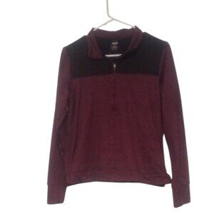 Avia |  S 4-6 | Maroon and Black Quarter-Zip Pullover
